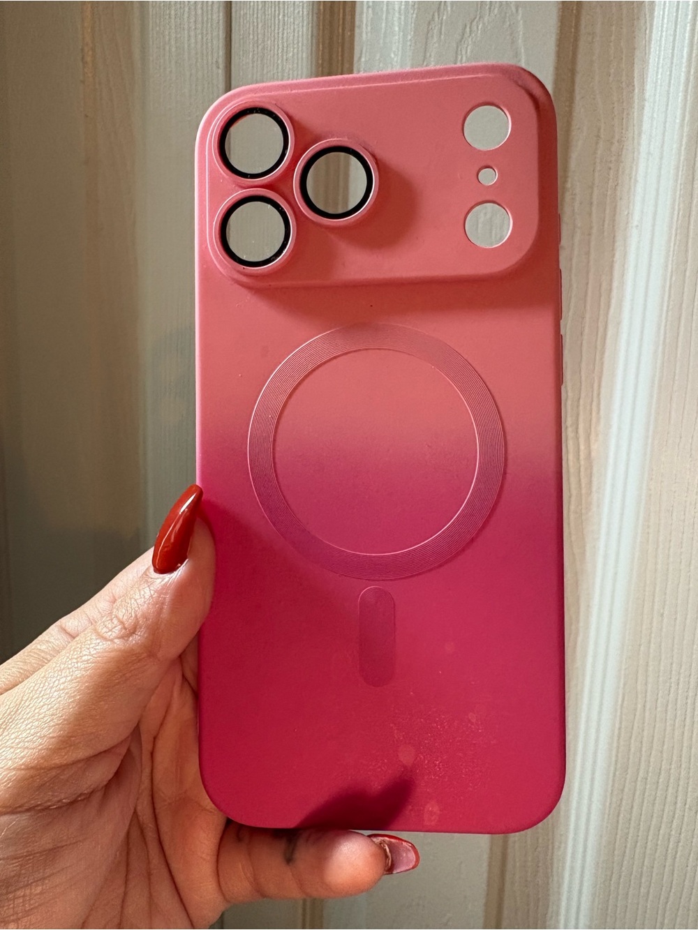 Red Gradient MagSafe-Compatible iPhone Case - Picture 2 of 3
